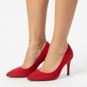 Charles David Kid Red Suede Pumps-Vibe Heels 7